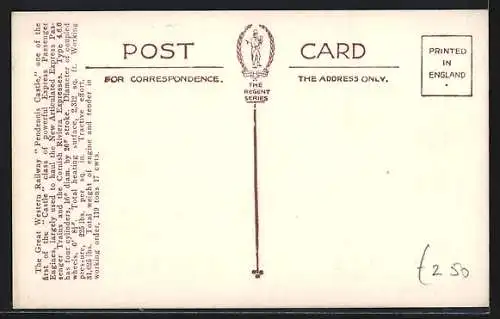 AK GWR Express Passenger Engine Pendennis Castle, englische Eisenbahn