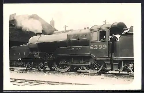 Foto-AK Dampflokomotive No. 6399 Allan-Bane, englische Eisenbahn