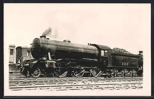 Foto-AK Dampflokomotive No. 200 LNER, englische Eisenbahn