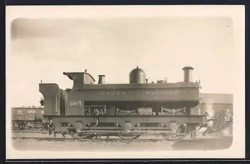 Foto-AK Dampflokomotive No. 307 Great Western, englische Eisenbahn