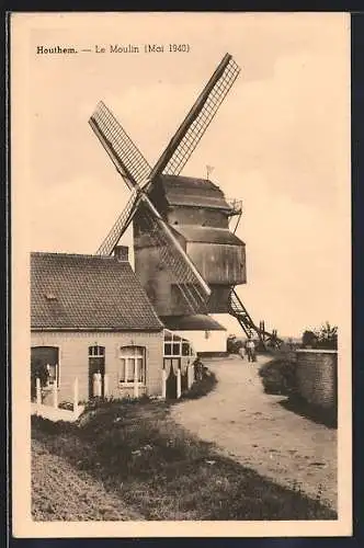 AK Houtem, Le Moulin 1940, Windmühle