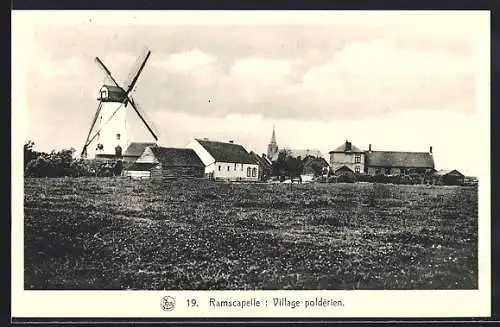 AK Ramscapelle, Village poldérien, Windmühle