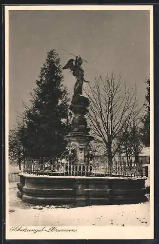 AK Neresheim, Schutzengel-Brunnen, Benediktiner-Abtei