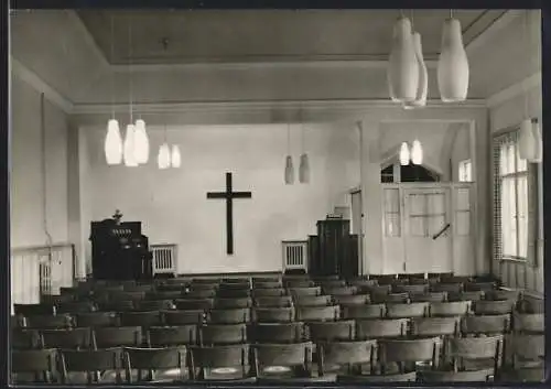AK Bautzen, Kirchensaal des Hauses der Landeskirchl. Gemeinschaft
