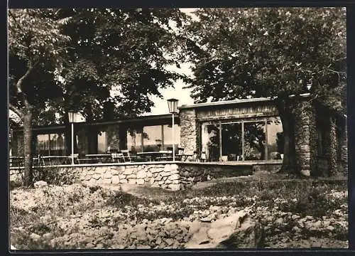 AK Kittelsthal /Eisenach, Bergcafé und Restaurant zur Tropfsteinhöhle, Bes. H. Hornschuh