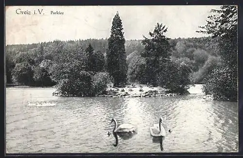 AK Greiz, Partie im Fürstlichen Park