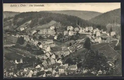 AK Ruhla i. Thür., Blick auf die Oberstadt