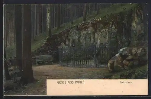 Lithographie Ruhla, Dichterhain