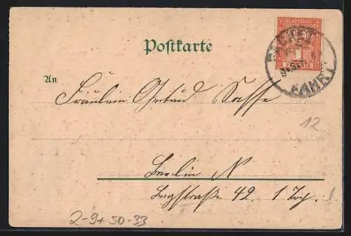 AK Schmetterling und Kind, Private Stadtpost