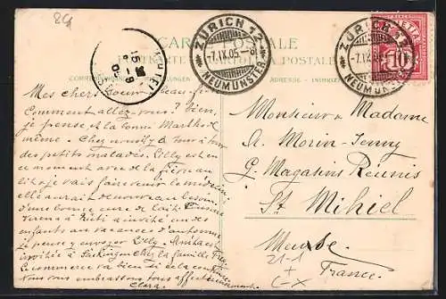 Lithographie Zürich, Tonhalle, Halt gegen das Licht