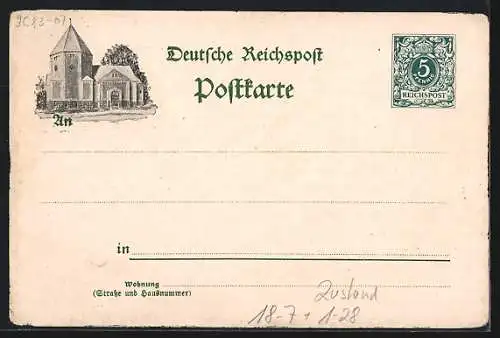 Lithographie Bismarck in Uniform, Ganzsache