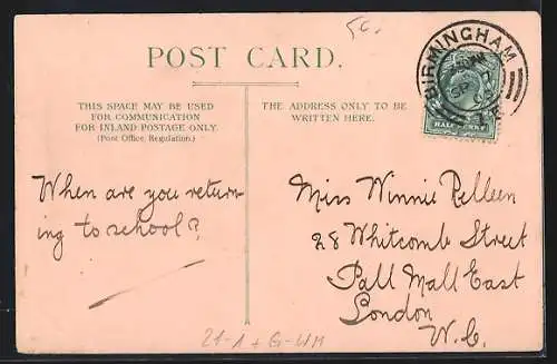 AK Birmingham, Aston Hall, Halt gegen das Licht