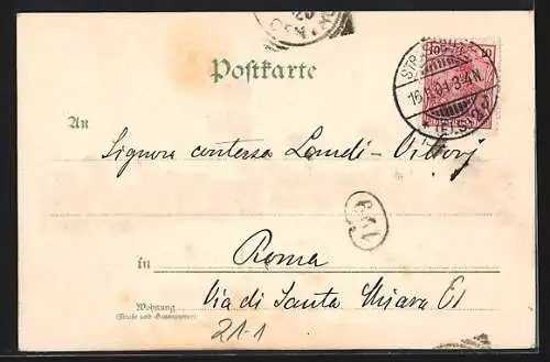 AK Strassburg, Kleberplatz mit leuchtenden Fenstern bei Halt gegen das Licht