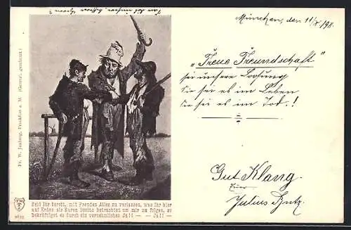 AK Bettler leisten einen Schwur, Private Stadtpost