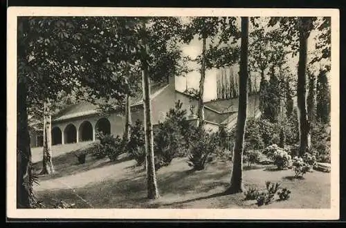 AK Essen, Grosse Ruhrländische Gartenbau-Ausstellung GRUGA 1929, Kapelle, Abt. Friedhof und Grabmal