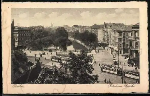 AK Berlin-Tiergarten, Strassenbahn auf der Potsdamer Brücke