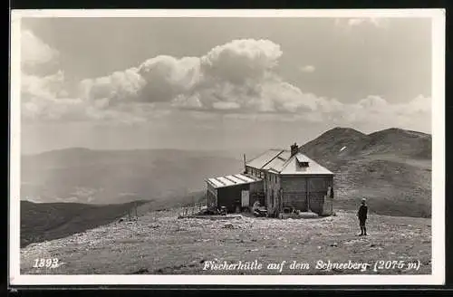 AK Fischerhütte, Blick auf dem Schneeberg