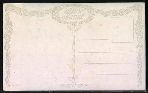 AK Der Tod kommt auf dem Pferd und nimmt die junge Dame mit