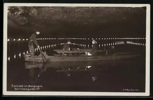 AK Berchtesgaden, Salzsee im Salzbergwerk