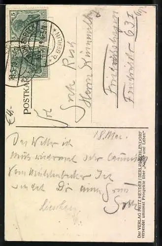 Künstler-AK W.Georgi: Heuernte, Bauern auf dem Feld