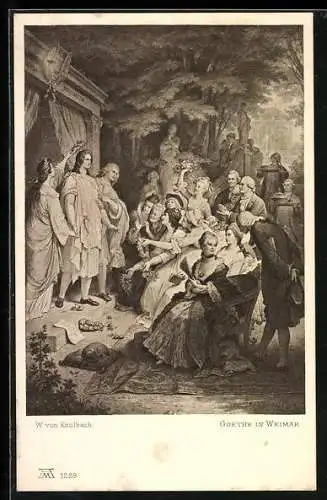 Künstler-AK Goethe in Weimar, Schauspiel