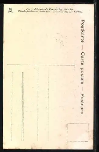 Künstler-AK Goethe in Weimar, Schauspiel