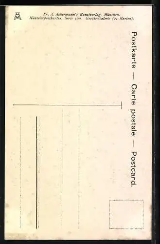 AK Helena, Engel bei einem Paar, Goethe