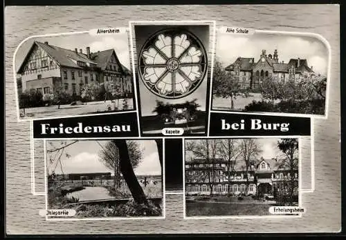 AK Friedensau, Altersheim, Alte Schule, Ihlepartie, Erholungsheim