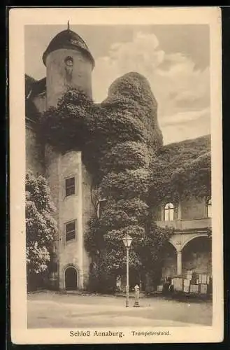 AK Annaburg Trompeterstand im Schloss
