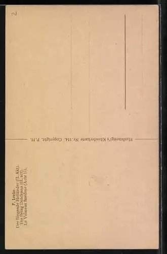 AK Richard Wagner's Der fliegende Holländer, II. Akt