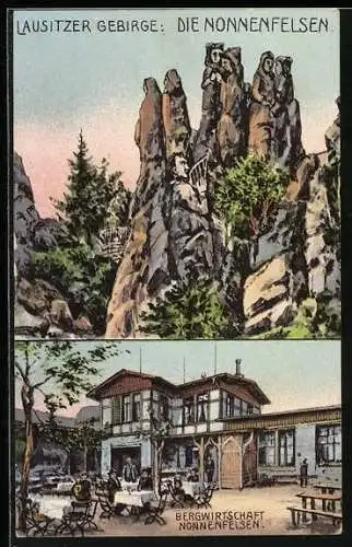 AK Jonsdorf, Die Nonnenfelsen und Bergwirtschaft Nonnenfelsen