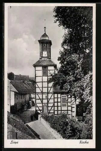 AK Liepe / Finow, Blick auf die Kirche