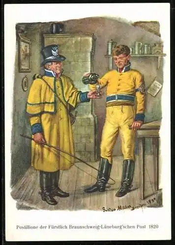 AK Postillione der Fürstlich Braunschweig-Lüneburg`schen Post 1820