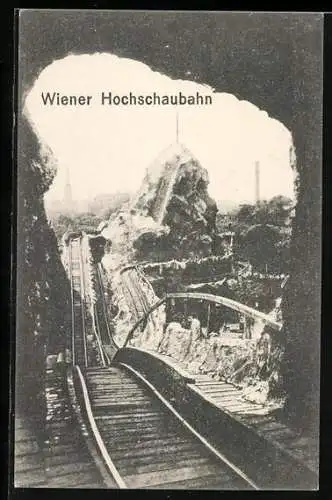 AK Wien, Hochschaubahn auf dem Wiener Prater