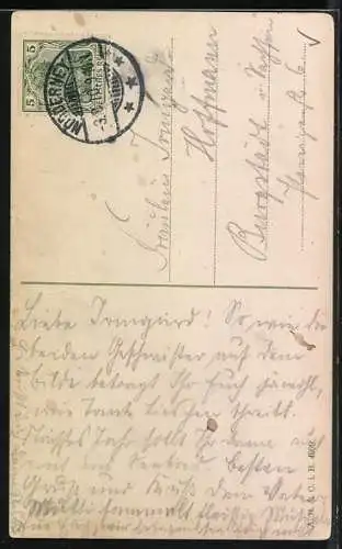 AK Rückenansicht von Kinderpaar im Badeanzug