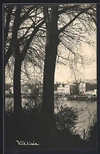 AK Valdivia, Blick auf die Promenade vom Ufer