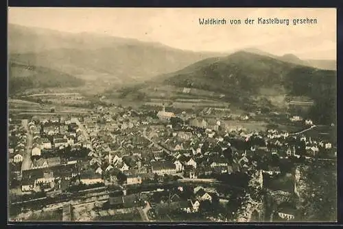 AK Waldkirch, Ansicht von der Kastelburg