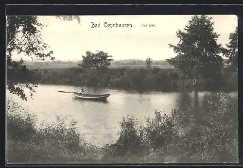 AK Bad Oeynhausen, Am Siel, Ruderboot auf dem Fluss