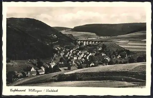 AK Willingen /Waldeck, Ortsansicht, Viadukt