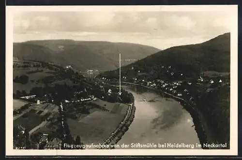 AK Heidelberg im Neckartal, Flugzeugaufnahme von der Stiftsmühle