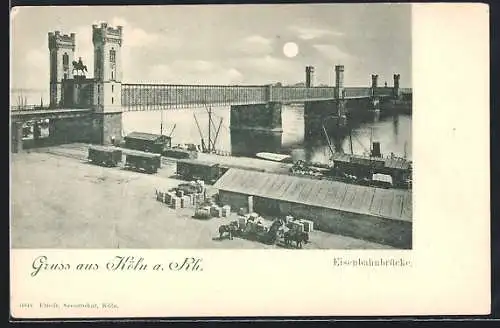 AK Köln a. Rh., Eisenbahnbrücke