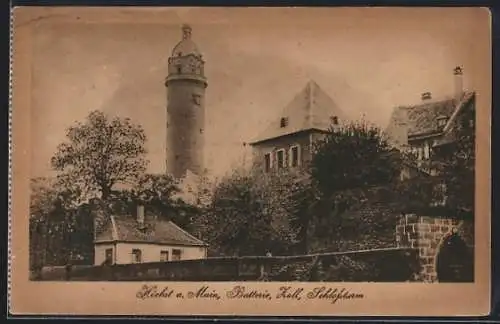 AK Höchst a. Main, Batterie, Zoll, Schlossturm