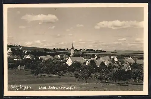 AK Döggingen /Bad. Schwarzwald, Ortsansicht mit Kirche