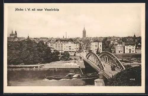 AK Minden i. W., Neue Weserbrücke
