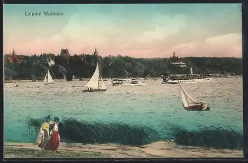 AK Berlin-Wannsee, Colonie, Uferpromenade