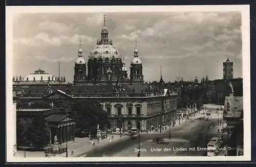 AK Berlin, Unter den Linden, Ehrenmal, Dom
