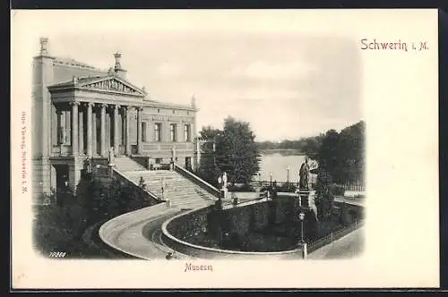 AK Schwerin i. M., Museum, Denkmal