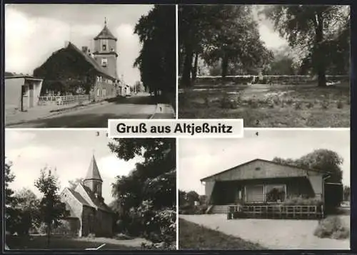 AK Altjessnitz /Bitterfeld, Hauptstrasse am Park, Irrgarten, Konsum-Kaufhalle