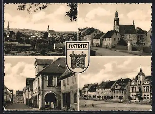 AK Ostritz /Oberlausitz, Klosterstrasse, Zittauerstrasse, Marktplatz