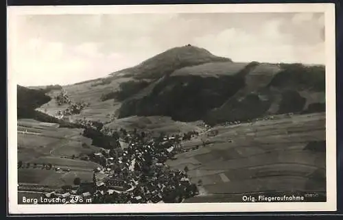 AK Lausche, Blick auf Berg Lausche, Fliegeraufnahme